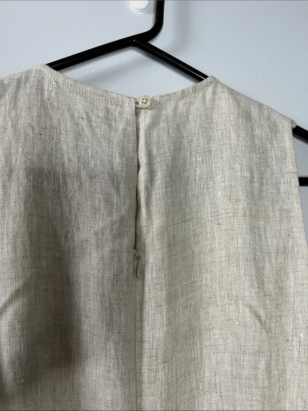 Reformation Naomi linen jumpsuit in oatmeal size 2 petite minimalist